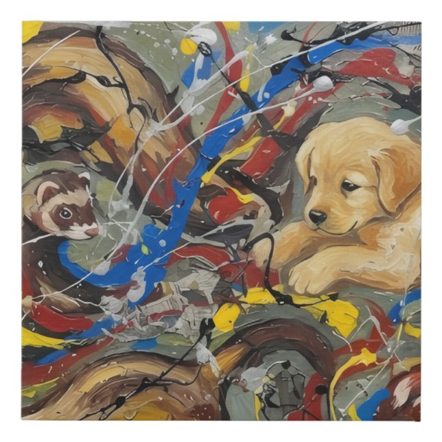 Abstract Faux Canvas Print (Front)