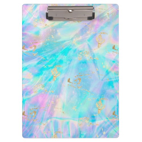 abstract faux foil veins pastel colors clipboard