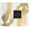 Abstract Faux Gold Brushstrokes on White