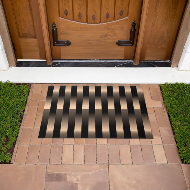 Abstract Faux Red Copper Metal Weave Art Pattern Doormat (Outdoor)