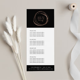 Abstract Faux Rose Gold | Pricing or Services Rack Card