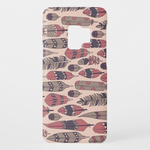 Abstract feathers colorful vintage background Case_Mate samsung galaxy s9 case