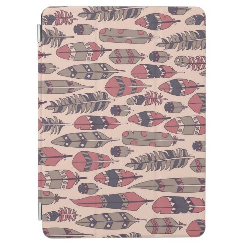 Abstract feathers colorful vintage background iPad air cover