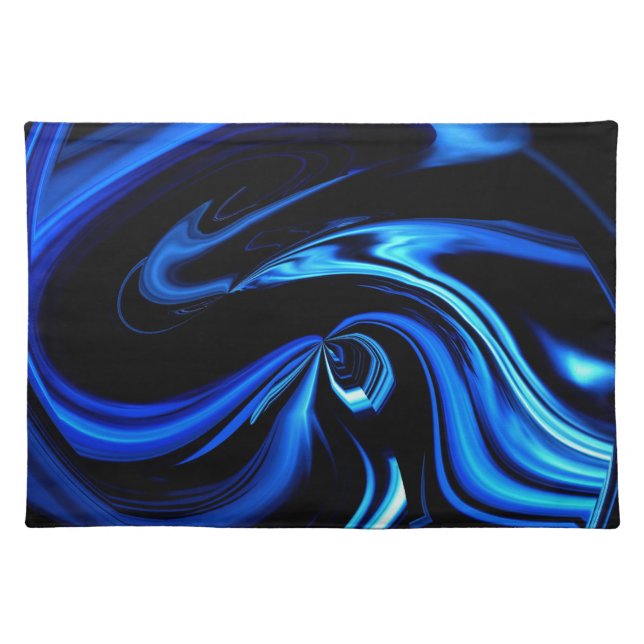 Abstract Feeding The Blue Whale Cloth Placemat (Front)
