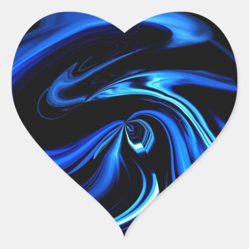 Abstract Feeding The Blue Whale Heart Sticker