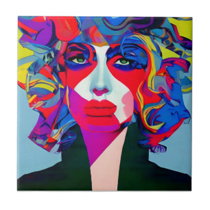 Abstract Female Ceramic Tile