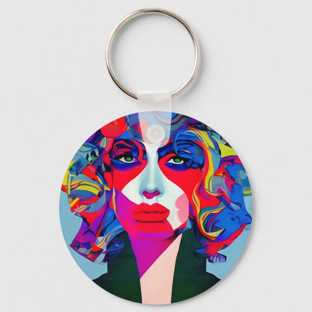 Abstract Female Keychain (Front)
