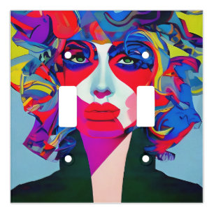 Abstract Female Light Switch Cover