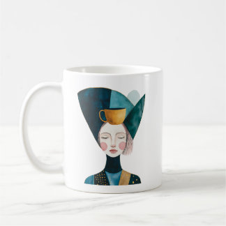 Abstract Female Portrait Design Coffee Mug