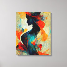 Abstract Feminine Ode To A Woman Painting Wall Art