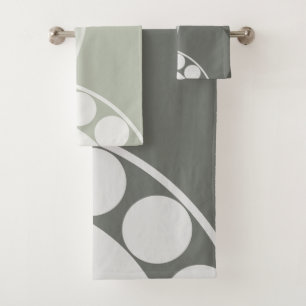 Abstract Fern Frond - Neutral Colored - Towel Set