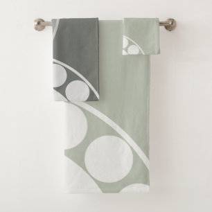 Abstract Fern Frond - Neutral Colored - Towel Set