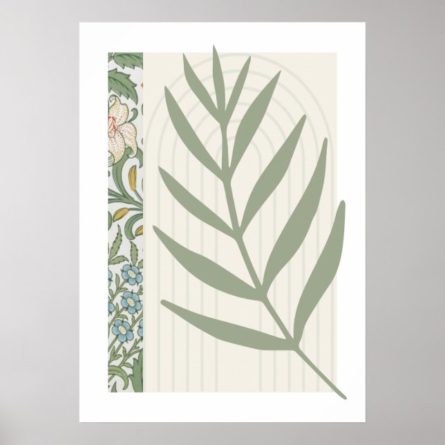 Abstract Fern Leaf Poster (Front)