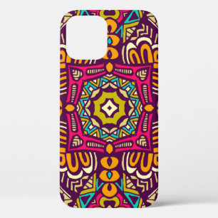 Abstract festive colorful grunge ethnic tribal pat iPhone 12 case