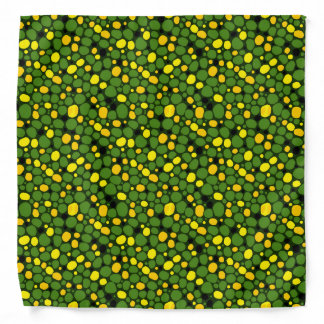 Abstract Festive Green Yellow Black Corn Peas Bandana