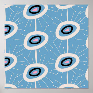 Abstract Festive Mid Century Modern Poster