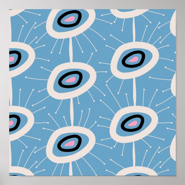 Abstract Festive Mid Century Modern Poster (Front)