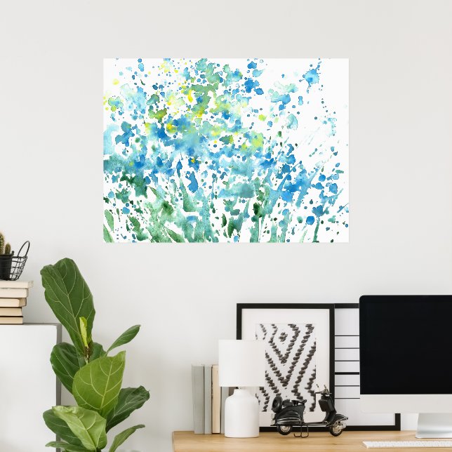 Abstract Field of Flowers Poster (Home Office)