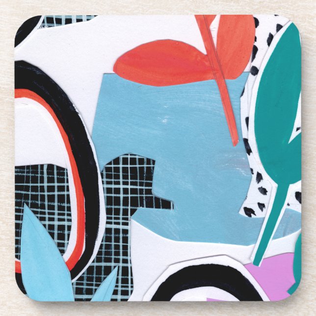 Abstract Field Trip Beverage Coaster (Front)