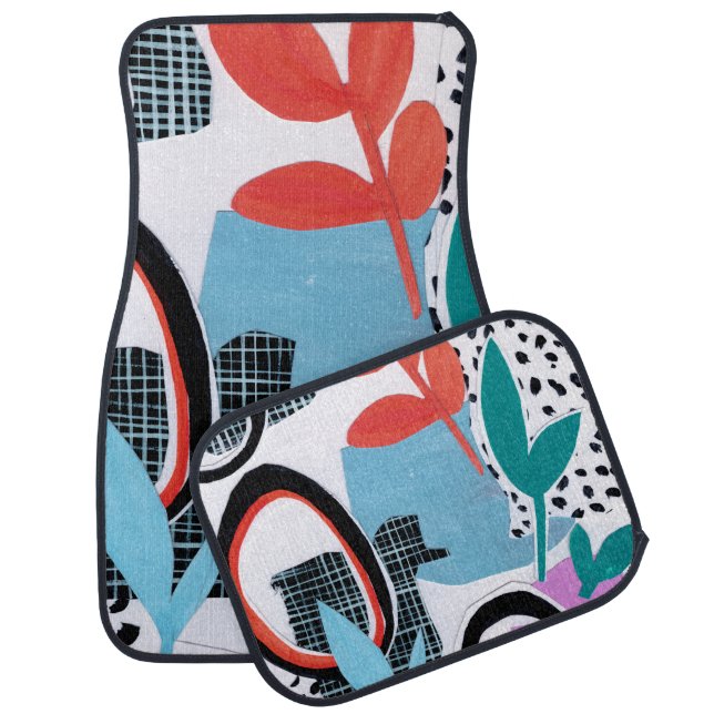 Abstract Field Trip Car Floor Mat (Set)