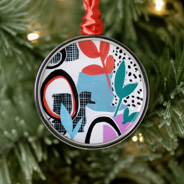 Abstract Field Trip Metal Ornament (Tree)