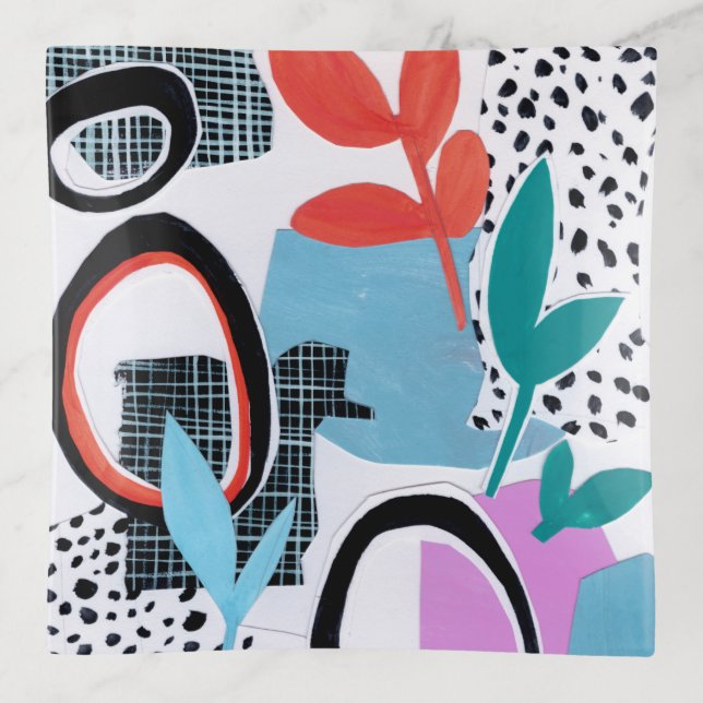 Abstract Field Trip Trinket Tray (Front)