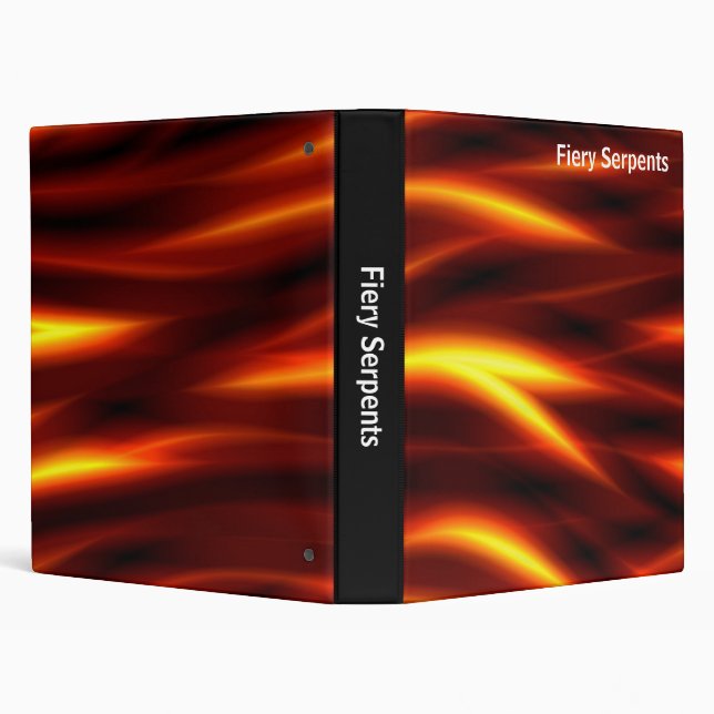 Abstract - Fiery Serpents  (1in) 3 Ring Binder (Background)