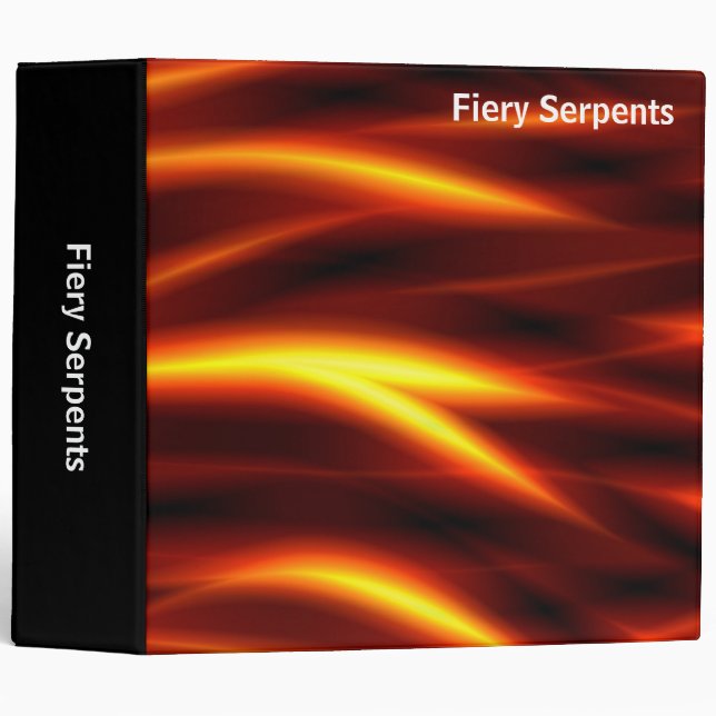 Abstract - Fiery Serpents  (2.0in) 3 Ring Binder (Front/Spine)