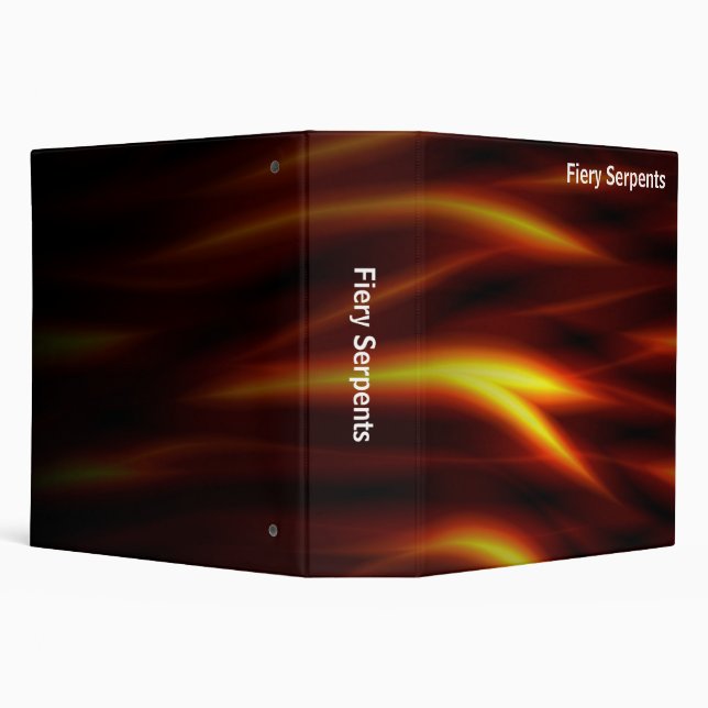 Abstract - Fiery Serpents II (2.0in) 3 Ring Binder (Background)