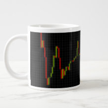 Abstract financial graph mug