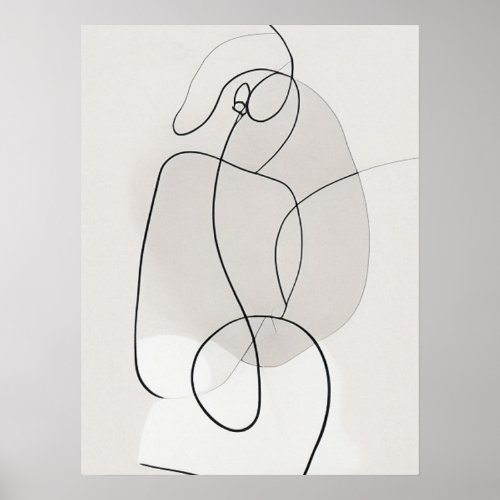 Abstract Fine Line Untitled 2114 Poster