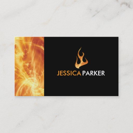 Customizable Abstract - Fire Business Card