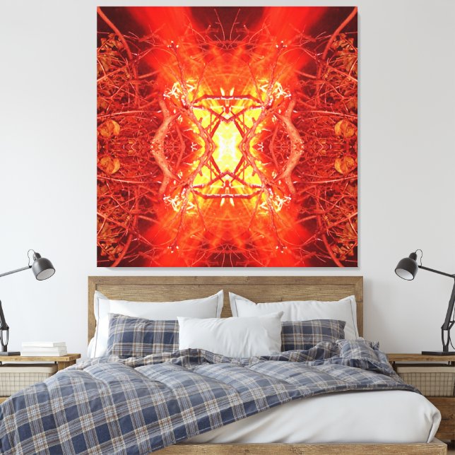 Abstract Fire Canvas Print (Insitu(Bedroom))