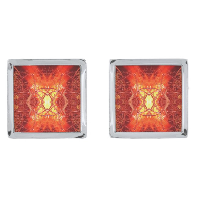 Abstract Fire Cufflinks (Front)