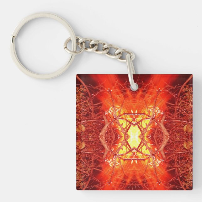 Abstract Fire Keychain (Front)