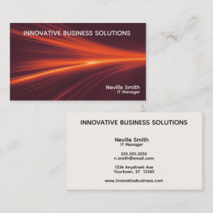 Abstract Fire Light Tech Business Computer Card