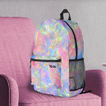 abstract fire opal inspired texture printed backpack<br><div class="desc">opal inspired background backpack</div>