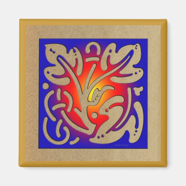 Abstract Fireplace Magnet (Front)
