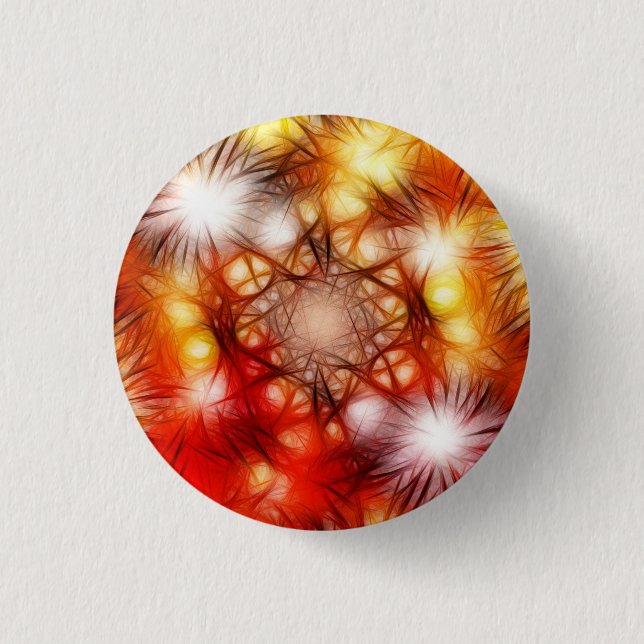 Abstract Fireworks Stars Background Button (Front)
