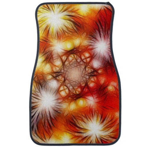 Abstract Fireworks Stars Background  Car Floor Mat