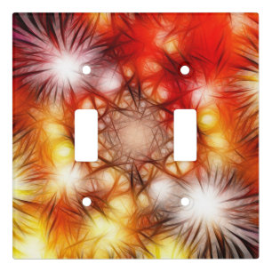 Abstract Fireworks Stars Background Light Switch Cover