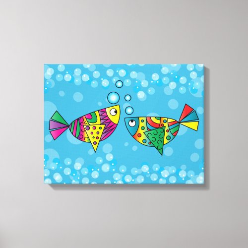 Abstract Fish Art Canvas Print