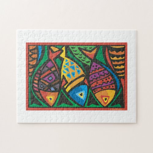 Abstract Fish Art Design Jigsaw Puzzle