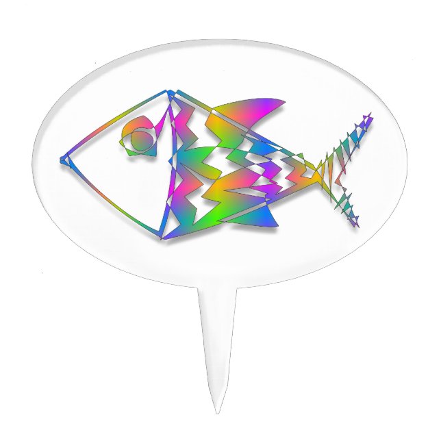 Abstract Fish Cake Topper (Front)