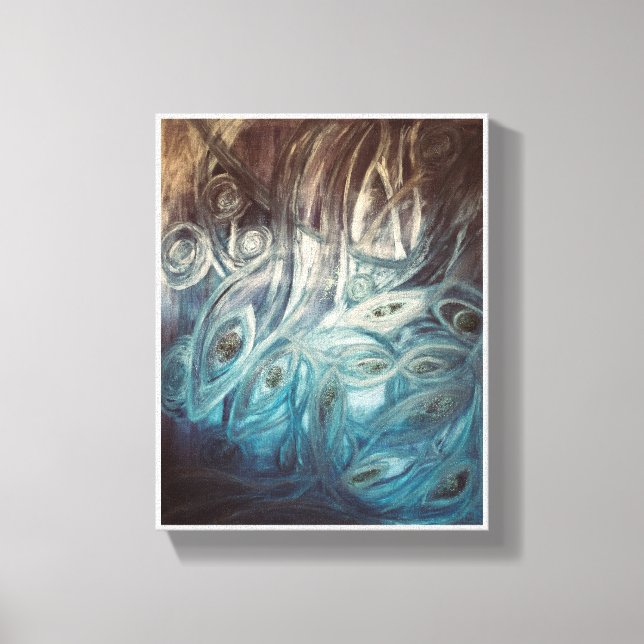 Abstract fish canvas print (Front)