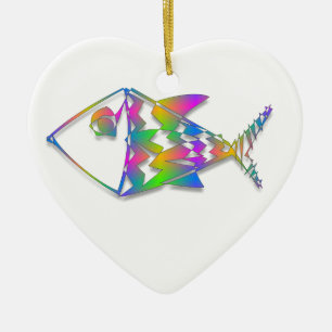 Abstract Fish Ceramic Ornament