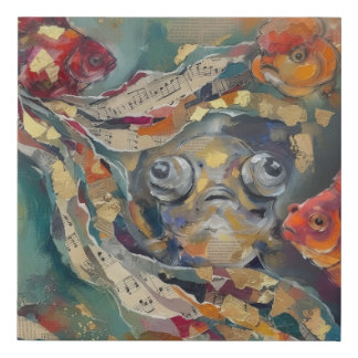 Abstract Fish Faux Canvas Print