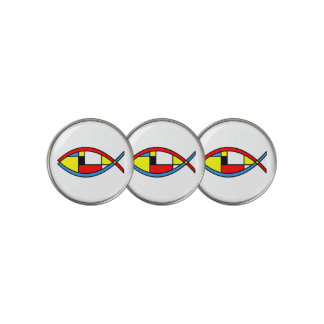 Abstract Fish Golf Ball Marker