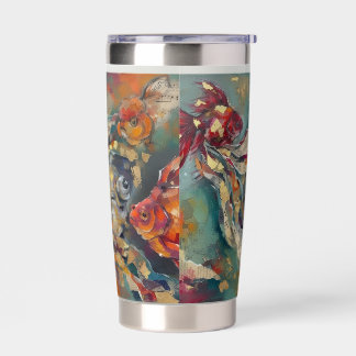 Abstract Fish Insulated Tumbler