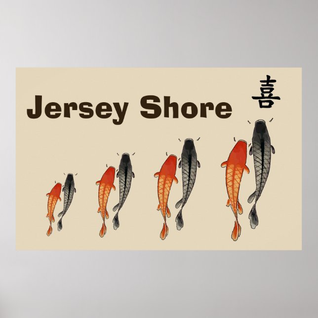 Abstract Fish, Jersey Shore Poster (Front)